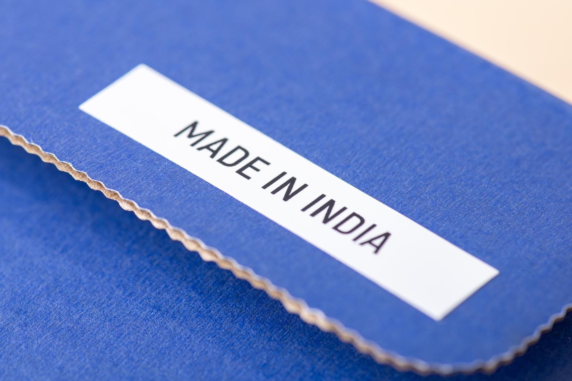 Array of stitched labels and tags